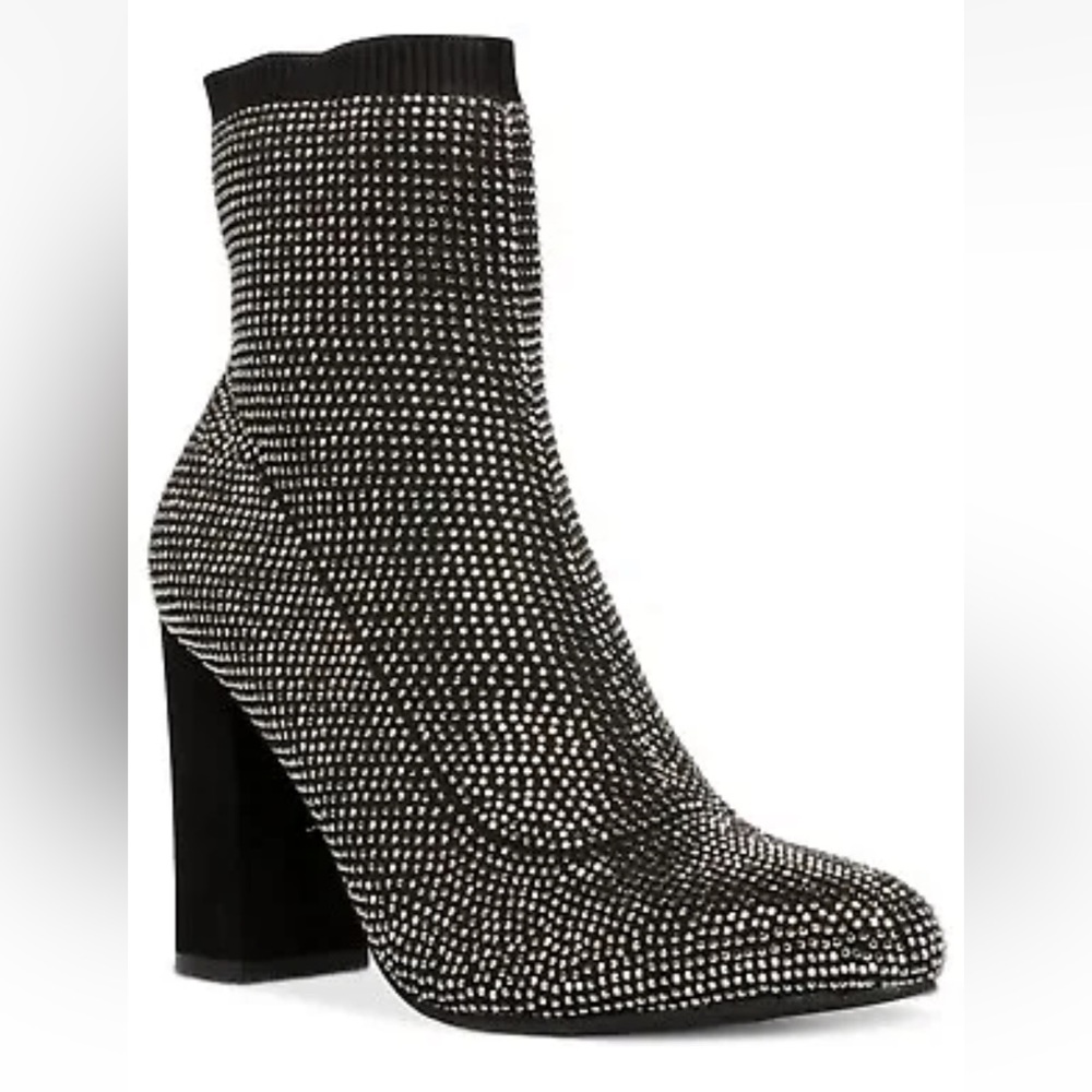 NWOT Wild Pair Baybe Bling Sock Booties (Pewter Bling) — size 7.5